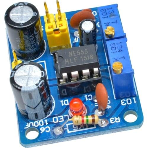 NE555 Pulse Frequency Duty Cycle Signal Generator Square Wave Rectangular Wave Adjustable 555 Board NE555P Module