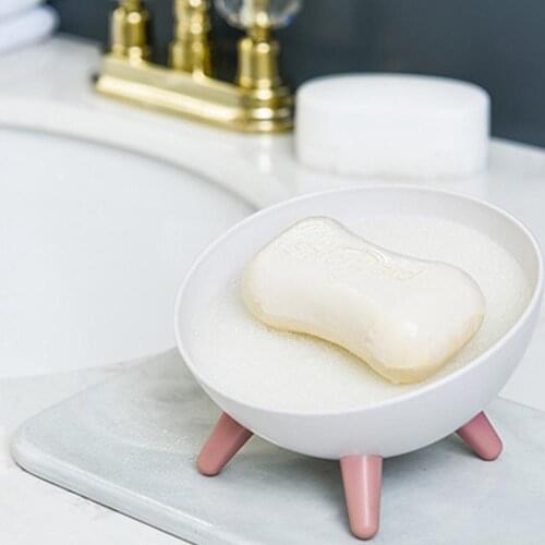 Sponge DrainDishes Tray Holder Storage Portable Bathroom Soap Dish Toilet Rack Cute Hemispherical Soap Box Dish Storage Box
