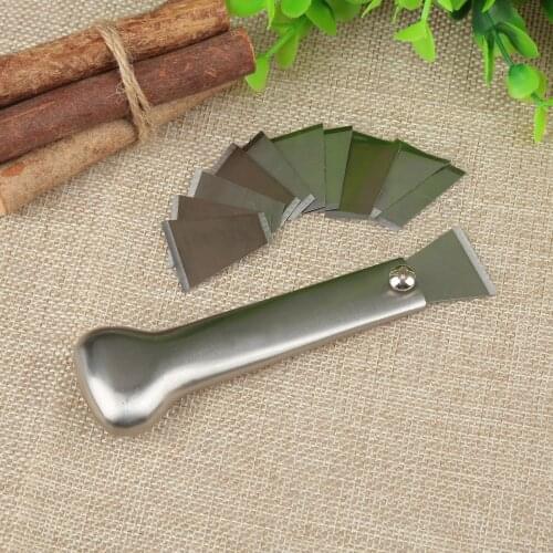 Handwork DIY Leathercraft Tool Hand Punch Utility Cutter Leather Crafts Cutting Knife with Blade Set for Bevel Edge Skiving Tool