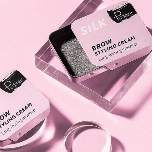 Pudaier Eyebrow Styling Cream Natural Silky Fiber Durable Moisturizing Colorless Wild Eyebrow Shaping Soap Enhancer Gel