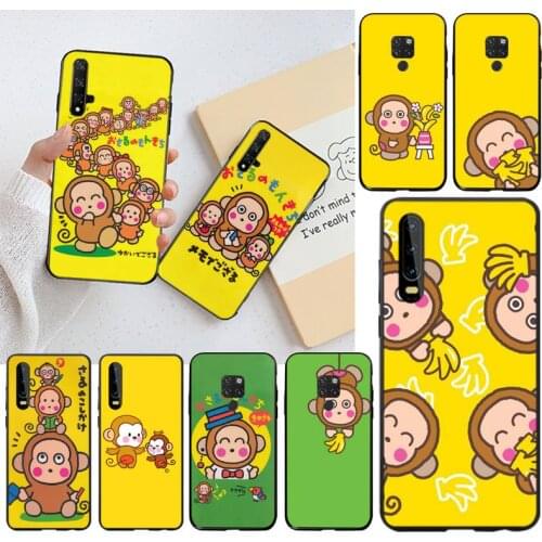 CUTEWANAN Cute cartoon osaru no Monkichi monkey Phone Case for Huawei P40 P30 P20 lite Pro Mate 30 20 Pro P Smart 2019 prime