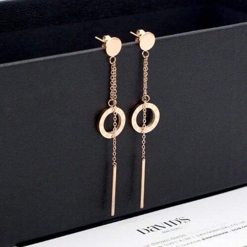 Fashion new tassel Roman alphabet long section shell earrings jewelry for women the best gift k303