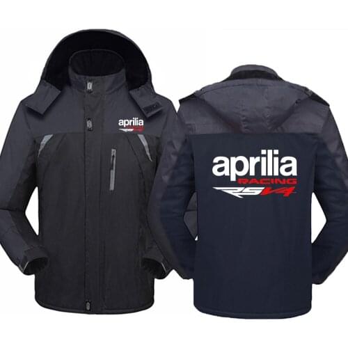 2021 Men Winter Aprilia Racing RSV4 Jackets Windbreaker Coats Waterproof Thicken Warm Outdoor HOODIES Hooded Clothing