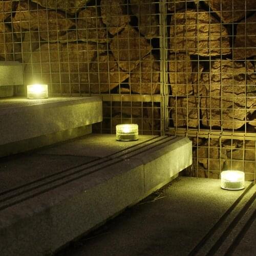 LED Solar Buried Lamp 4pcs Waterproof IP67 Outdoor Landscape Decking Floor Light Waterproof Rainproof and Antirust Feature