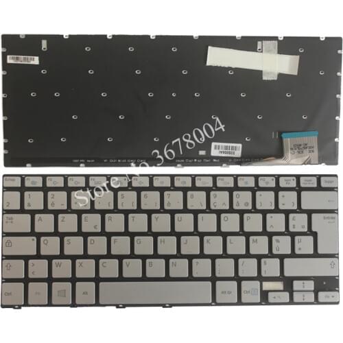 NEW FR Keyboard for Samsung 7 Ultra 730U3E NP730U3E 740U3E NP740U3E French Silver laptop keyboard Backlight