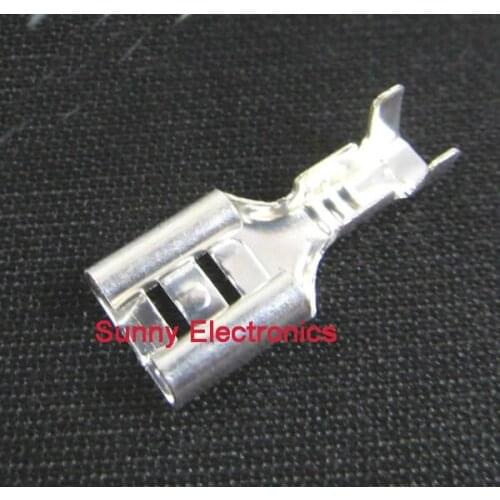 New Free shipping 2000 PCS 6.3mm Crimp Terminal Female Spade Connector 0.4mm thick