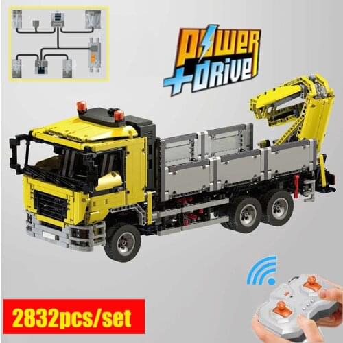 NEW LeGINGlys Technic MOC-4156 MAN Transport Truck Power Function RC Motor vehicle Building Blocks Toys Educational Kids Gifts