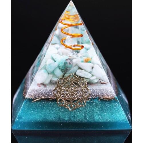 Orgone Pyramid Chakra Healing Crystals For Emf Protection Meditation Yoga Energy Generator Bring Luck And Confidence