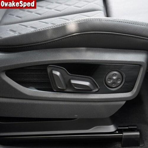 Stainless Steel Seat Adjustment Panel Decoration Cover Trim For Audi Q5 FY 2018-2020 Car Styling Interior Accessories