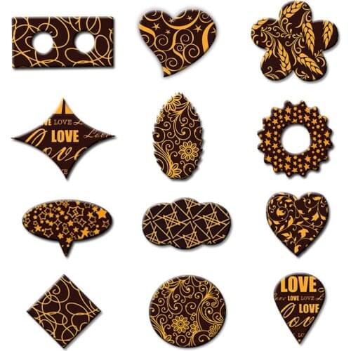 Chocolate Transfer Sheet Papel De Comestible Decoration Edible Paper A4 Size Baking Tool DIY West Cake Different Design Mix Mold