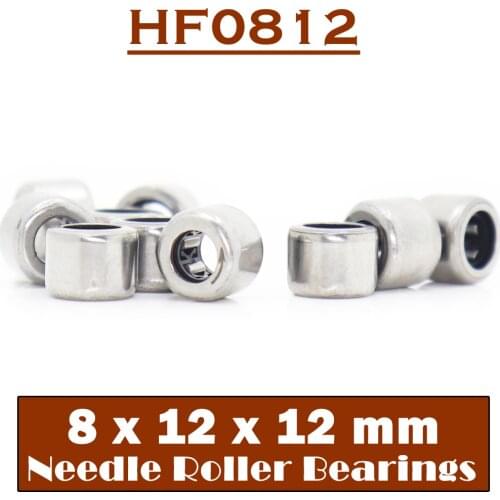 HF0812 Bearing 8*12*12 mm ( 10 PCS ) Drawn Cup Needle Roller Clutch HF081212 Needle Bearing