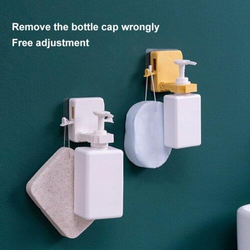 Bathroom Hole Free Size Adjustable Shower Gel Storage Rack Wall Mounted Shampoo Hand Sanitizer Bottle Rack Bathroom Accessories