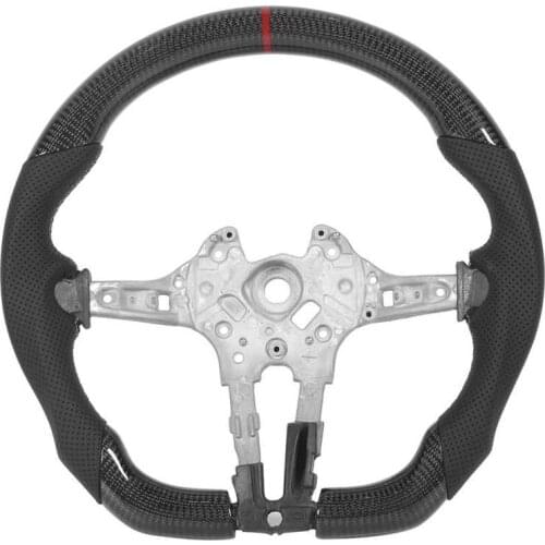 Steering wheel Car Horns Custom Carbon Fiber Steering Wheel Perforated Leather Fit for F20 F22 F30 F32 M2 M3 Car Steering