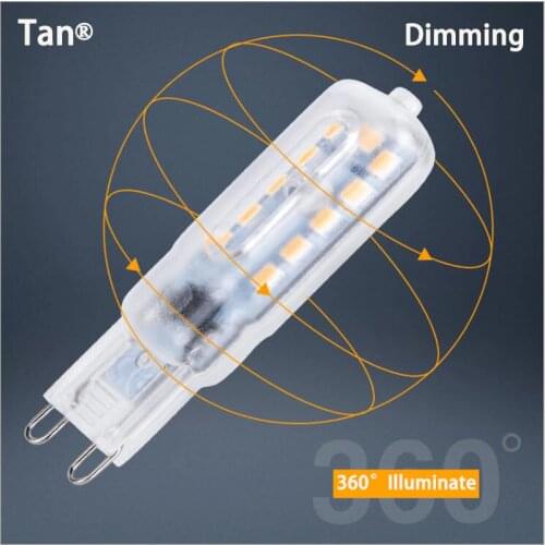 New Dimmming G9 led corn lamp AC220V 3W 5W SMD2835 LED Plastic Silicone Replace 25-35W halogen Low-carbon energy lamps