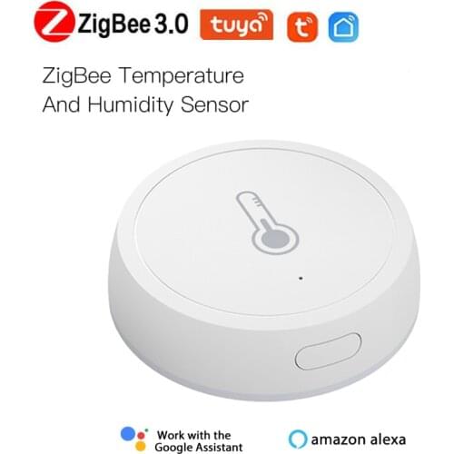 ZigBee Smart Temperature And Humidity Sensor Battery Powered Real-time Monitor Work With Smart Life/Tuya APP Alexa Google Home