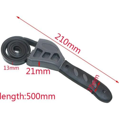 Universal 500mm Multitool Wrench Rubber Strap Adjustable Spanner for Any Shape Opener Tool Car Repair Tools Belt Wrench B99