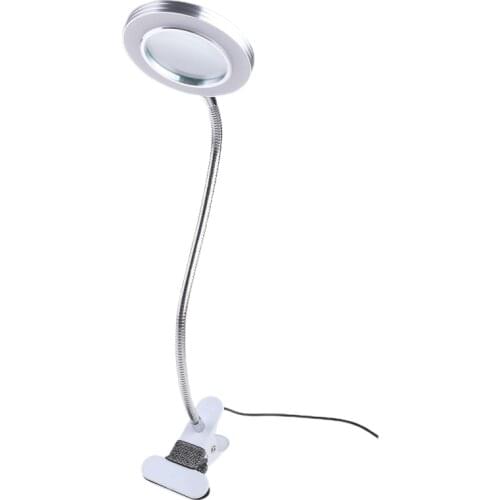 M4YC 8X Illuminated Magnifier Flexible Rotation Desktop Magnifying Glass Soldering Iron Repair/Table Lamp/Makeup/Reading