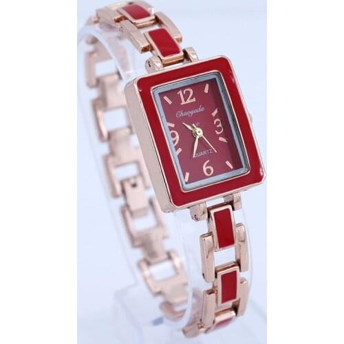 5 Color Available Square Fashion Lady Women Girl Rose Gold Strap Quartz Dress Wristwatch Battery Included New O20