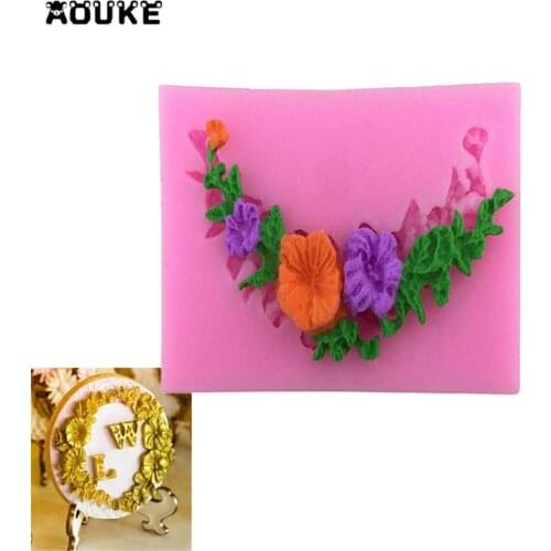 Glory Wreath Fondant Cake Silicone Mold Candy Pastry Mould Chocolate Biscuits Molds Cake Decoration DIY Baking Tools