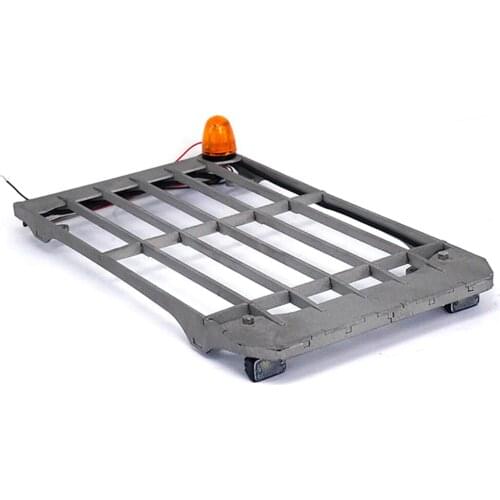 Metal Cabin Roof Safety Net Anti-collision net w/ Spotlight for 1/14 LESU RC Wheeled Excavator Modification Part