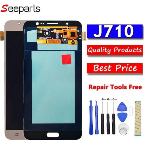 LCD For SAMSUNG GALAXY J710 LCD J7 2016 J710F SM-J710F J710FN Display Touch Screen Digitizer Replacement For SAMSUNG J710 LCD