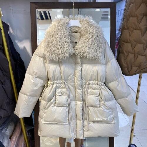 Winter Real Natural Fur Collar Down Jacket For Women 2021 Parka 90% White Duck Down Coat Female Puffer Outwear Warm Feather