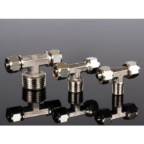 1pcs Quick Tightening Tee Tf Connector Pneumatic Connector Die Casting Pu Pipe Hose Connector Tf6-01-02 And Other Models