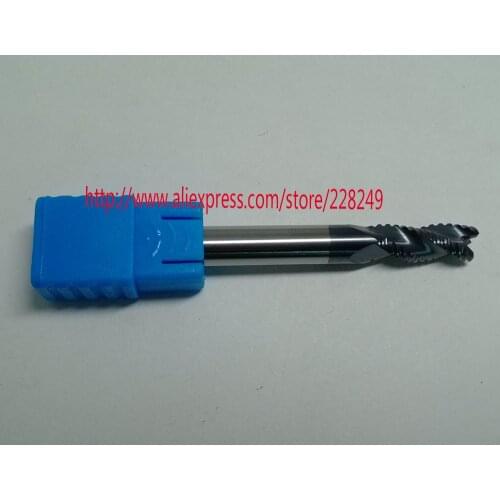 1pc D6*25*D6*75 HRC60 3 Flutes Tungsten Solide Carbide Roughing End Mills For CNC Milling Tools