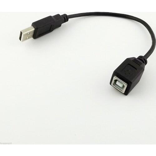 1pc USB 2.0 A Male to Type B Female Printer Extension Converter Adapter Cable 15cm