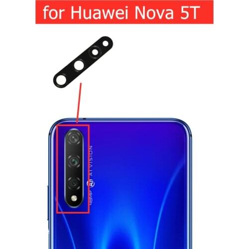 2pcs for Huawei Nova 5T Back Camera Glass Lens Rear Camera Glass for Huawei Nova 5T with 3M Glue Replacement Repair Spare Parts