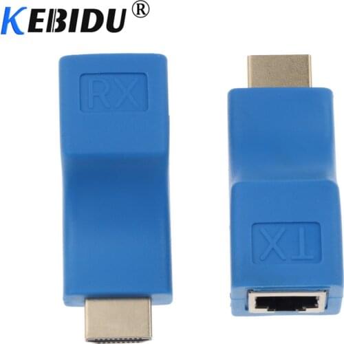 30M HDMI-compatible extender Lan Network HDMI-compatible Extender To RJ45 Transmitter TX RX Cat5e CAT6 Ethernet Cable V1.4 1080P