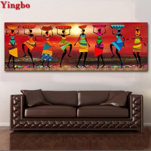 African Women Dancing Diamond Painting Sticker large diy full square round Diamond embroidery diamond mosaic cross stitch kits