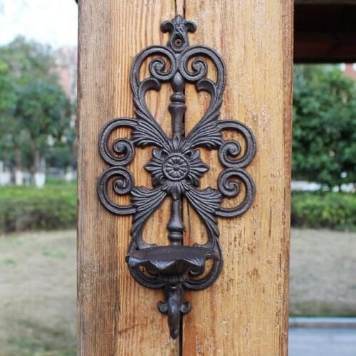 American country vintage wall mounted candlestick thickened cast iron courtyard wind lamp high load-bearing home decoration