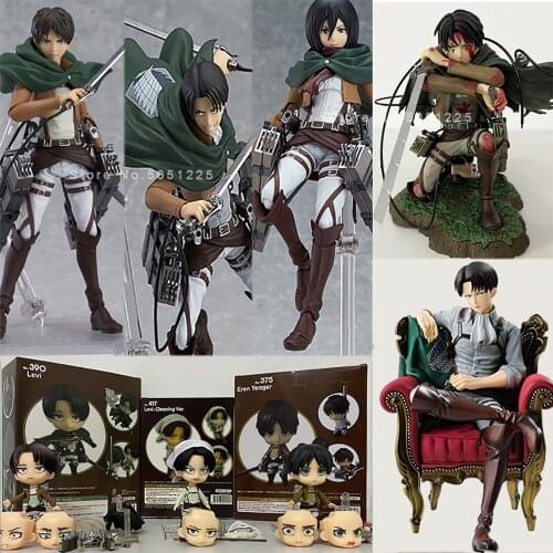 Attack on Titan Figure Artfx J Levi Battle Damage Figma Eren Jaeger Mikasa Ackerman Ackerman Levi Figure Toy Doll Christmas Gift