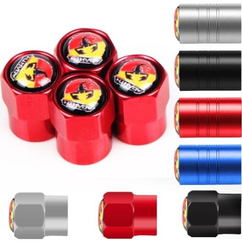 Car Styling 4pcs/set Car Wheel Caps Tire Valve Stem Caps Valve Cap For For fiat punto abarth 500 stilo ducato palio bravo doblo