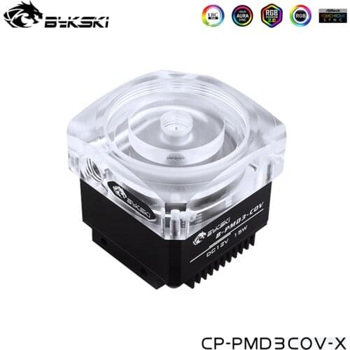 Bykski DDC Pump Black,Blue,Silver Original Water Cooling PC Cooler 6 Meters Qdistance 5000rpm 600L/H Flow Rate,B-PMD3-COV