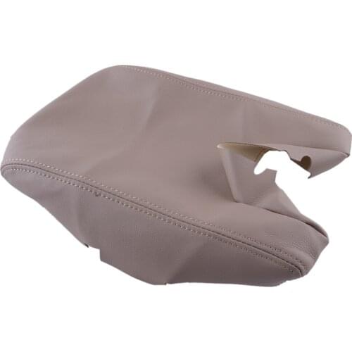 Car Interior Beige Central Console Lid Armrest Cover Protector Microfiber PU Fit for Acura TL 2009 2010 2011 2012 Accessories