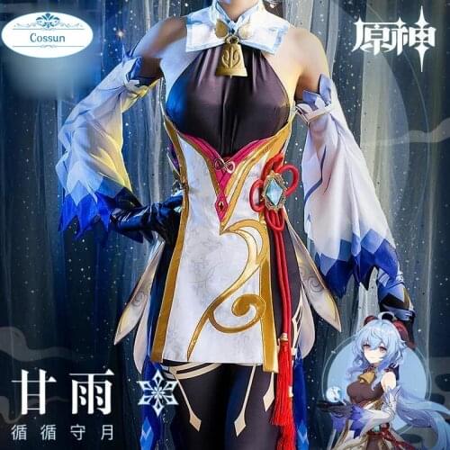 Genshin Impact Ganyu Cosplay Costume Dress Sexy Dresses Anime Halloween Uniforms for Women role play 2021 game