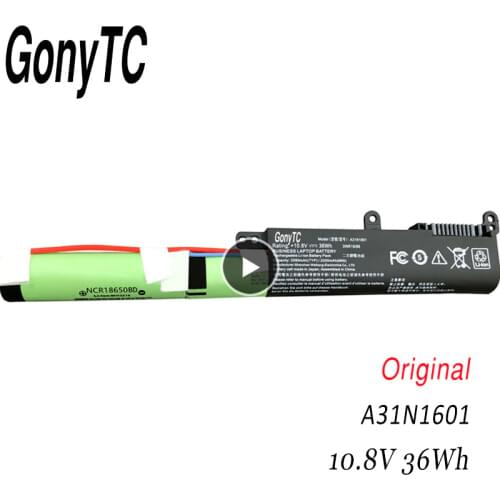 GONYTC A31N1601 0B110-00440100 A31N1601 Laptop Battery For ASUS For VivoBook Max X541N X541S X541SC X541U 3CELLS
