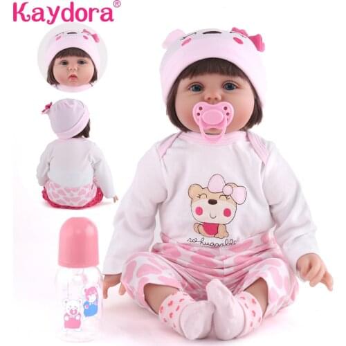 55 cm Soft Silicone Doll Reborn 22 Inches baby reborn menina Adorable reborn Dolls for Girls Kids Christmas Gift Toy Kaydora