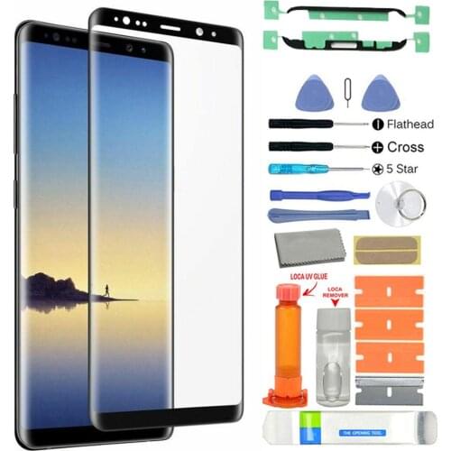 Front Glass Screen Repair Kit with Tool for Samsung Galaxy S8 SM-G950F G950 Replacement Glass Touch Screen Repair Kit with Glue