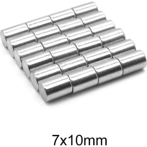 10~150pcs 7*10 mm Neodymium magnet disc 7x10mm N35 NdFeB Dia 7x10 Strong Magnetic Magnets For Craft 7mm x 10 mm strong magnet