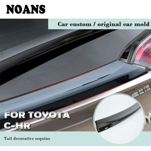NOANS Auto Car Rear Trunk Tail Trim Covers Stickers Sequins Styling Decoration For Toyota CHR C-HR 2018 2017 2016 Accessories
