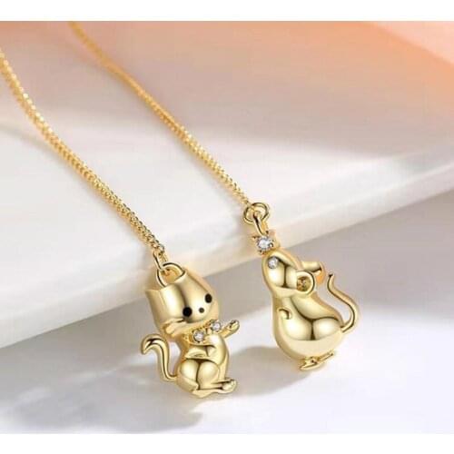 Pure S925 Sterling Silver 925 Original Women Dangle Earrings Snake Chain Small Pearl Crook Stud Ear Hook Cat and Mouse Eardrop