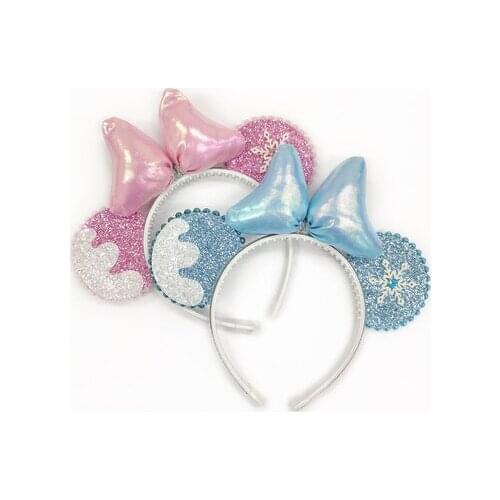 Disney Snow White headband Frozen bow sparkly headband Adult children Amusement park photo props Girls Party Decoration