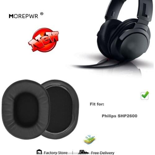 Replacement Ear Pads for Philips SHP2600 SHP-2600 SHP 2600 Over Ear Stereo Headset Parts Leather Earmuff Earphone Sleeve Cover