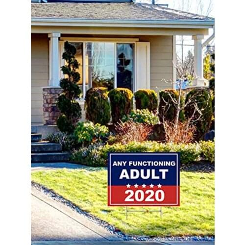 Trump 2020 Yard Sign Double Sided Printed Biden US President Election Plastic Sign With Pile Outdoor Home Garden Decor 45*60cm