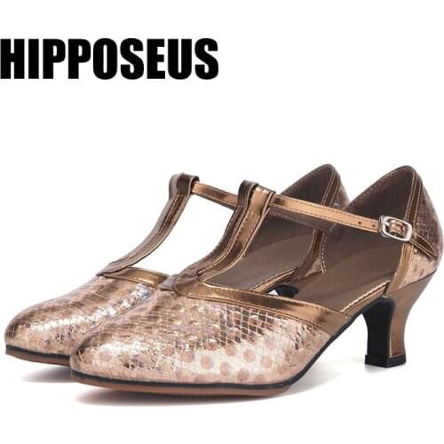 Modern Dance-Shoes For Women Latin Dance Shoes Ladies Girls Tango Dancing Shoes Salsa Shoes 3/5/7 Heels Closed Toe Rubber Sole