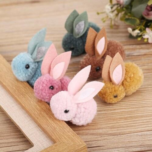 Cute lamb plush bunny Christmas tree accessories ins wind sheep felt wool hairpin accessories home decorations small ornaments