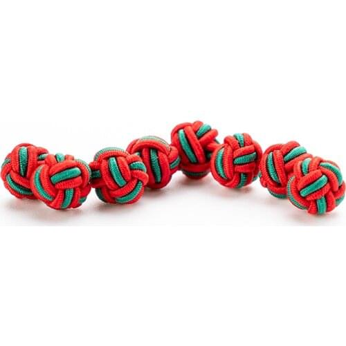 Classic Silk Knots Cufflinks Mixed 2 Colors Handmade Elastic Double Rope Ball Cuff Jewelry Sewing Buttons For Men Shirt Gift